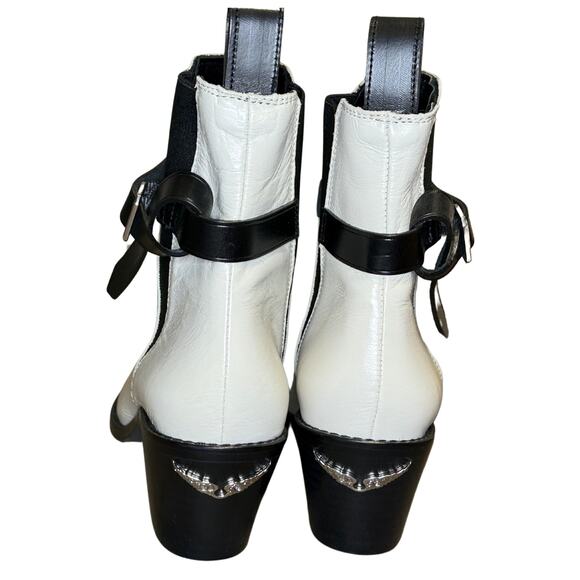 Zadig & Voltaire Tyler Cecilia Boots 👢 White Patent Leather | EU 37 US 6 NIB ✨ - Picture 5 of 9